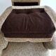 Vintage velvet armchair armrests fins