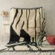 Beni Ourain black and white Berber rug size 1.5/2.5 m