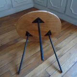 Side table in wood and metal vintage 1960s