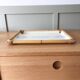 Vintage rattan and resin tray