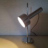 Chromed metal desk lamp