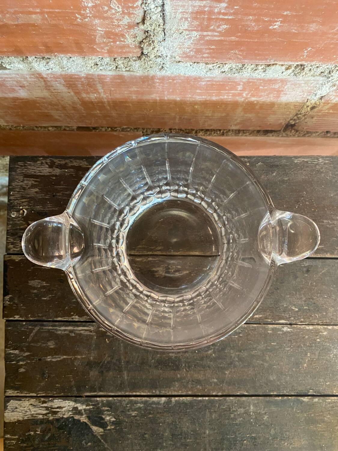 Crystal Ice Bucket Mold + Vintage Handle #D469