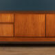 Retro Teak 1960s White & Newton Style S Form Sideboard Cabinet On Hairpin Legs