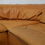 Leather modular sofa, 7 elements, 70s