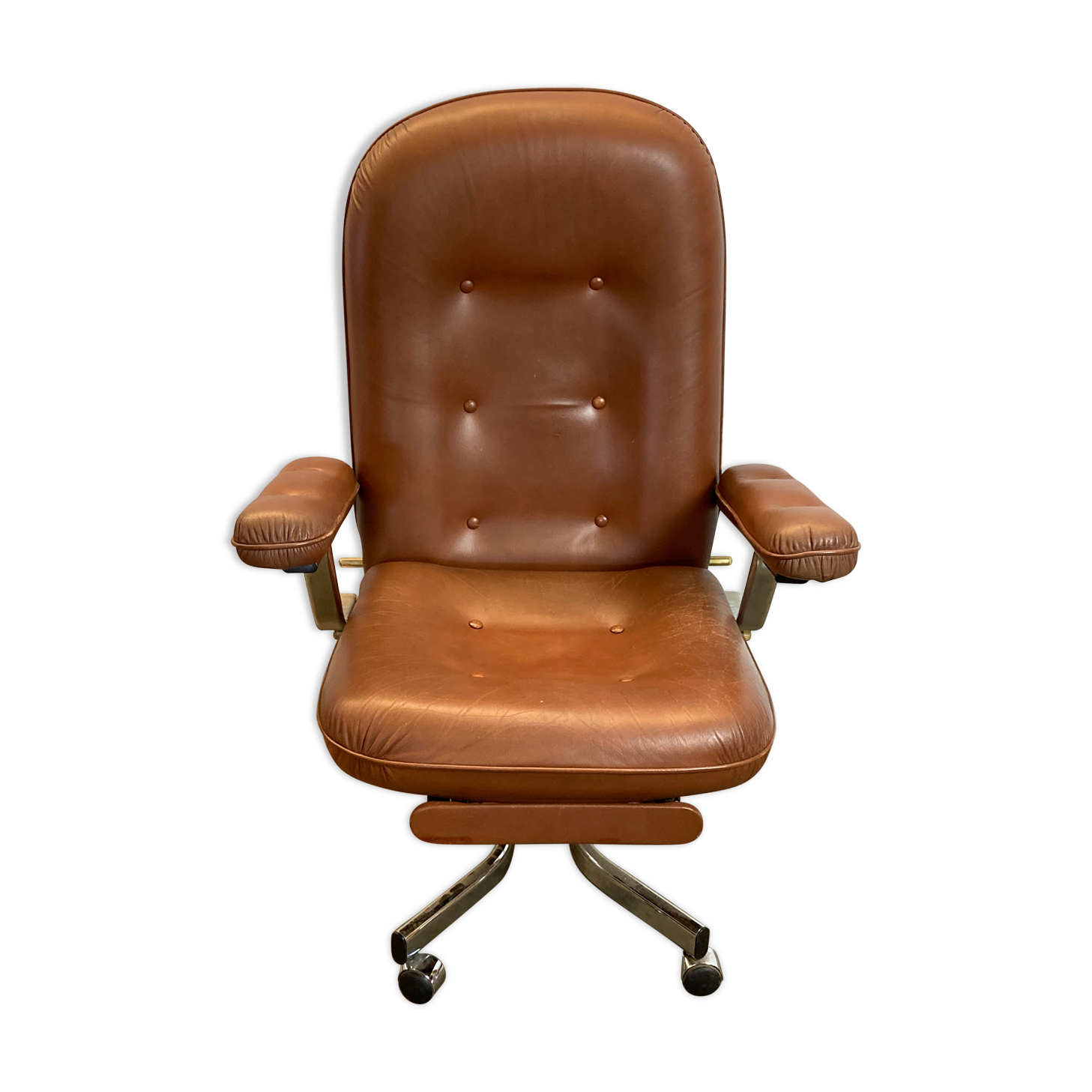 Everstyl Everlax chair imitation brown leather relax