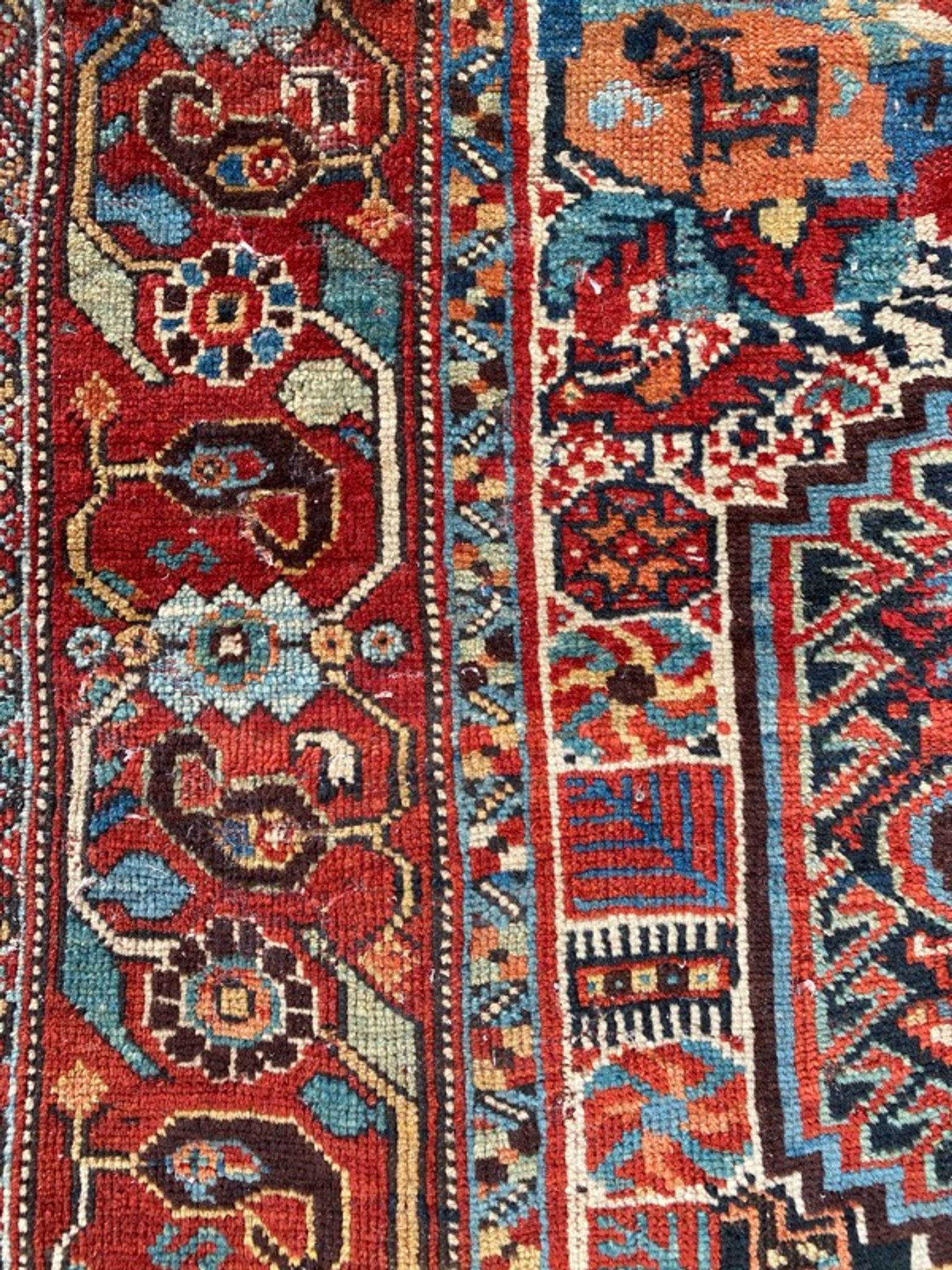 Ancient persian ghashghai carpet 130x182 cm