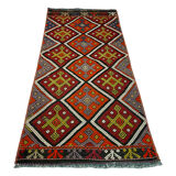 Vintage turkish kilim rug , 95 x 45 cm