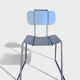 Modern Italian aluminum chairs by Tanzi, 1980