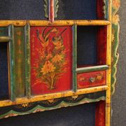 Headboard chinois laqué et peint du 20e siècle