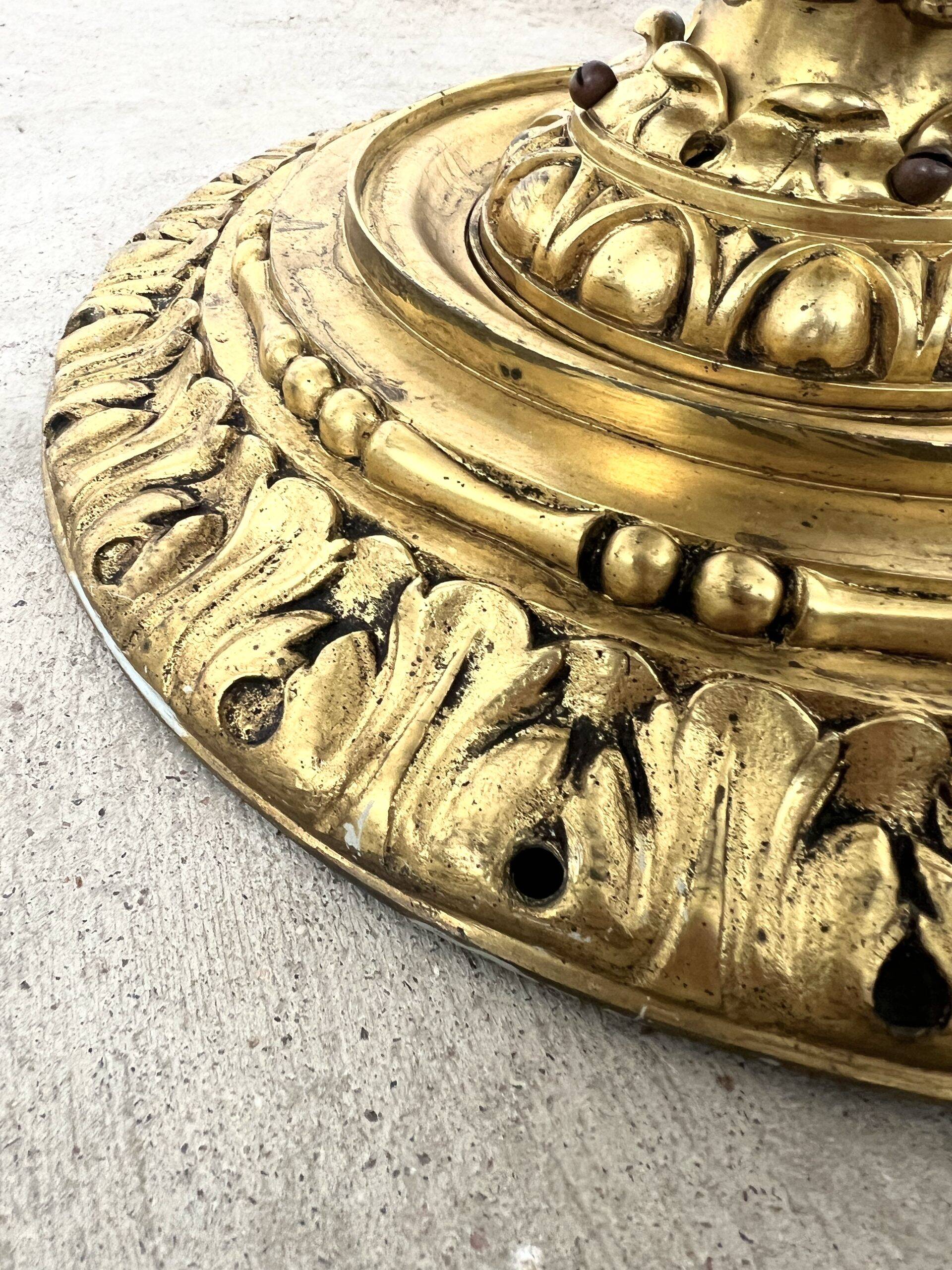 "Hot Air Balloon" Ceiling Light – Gilded Bronze & Crystal (7 Lights)