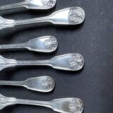 6 Christofle large shell table forks