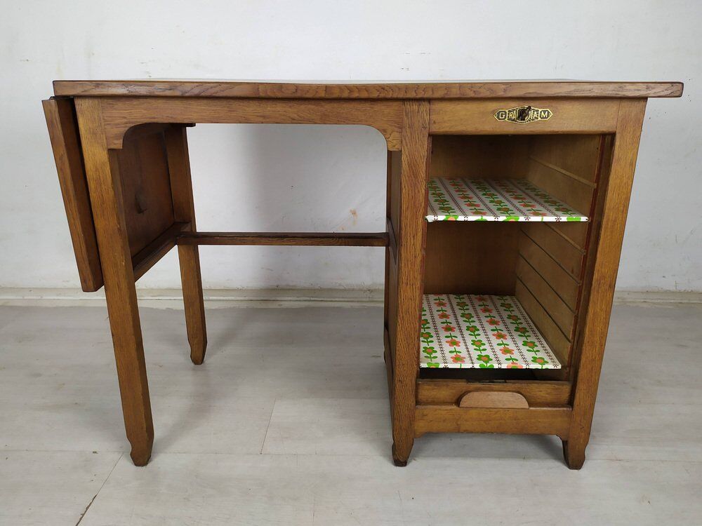Oak industrial desk, 1930s