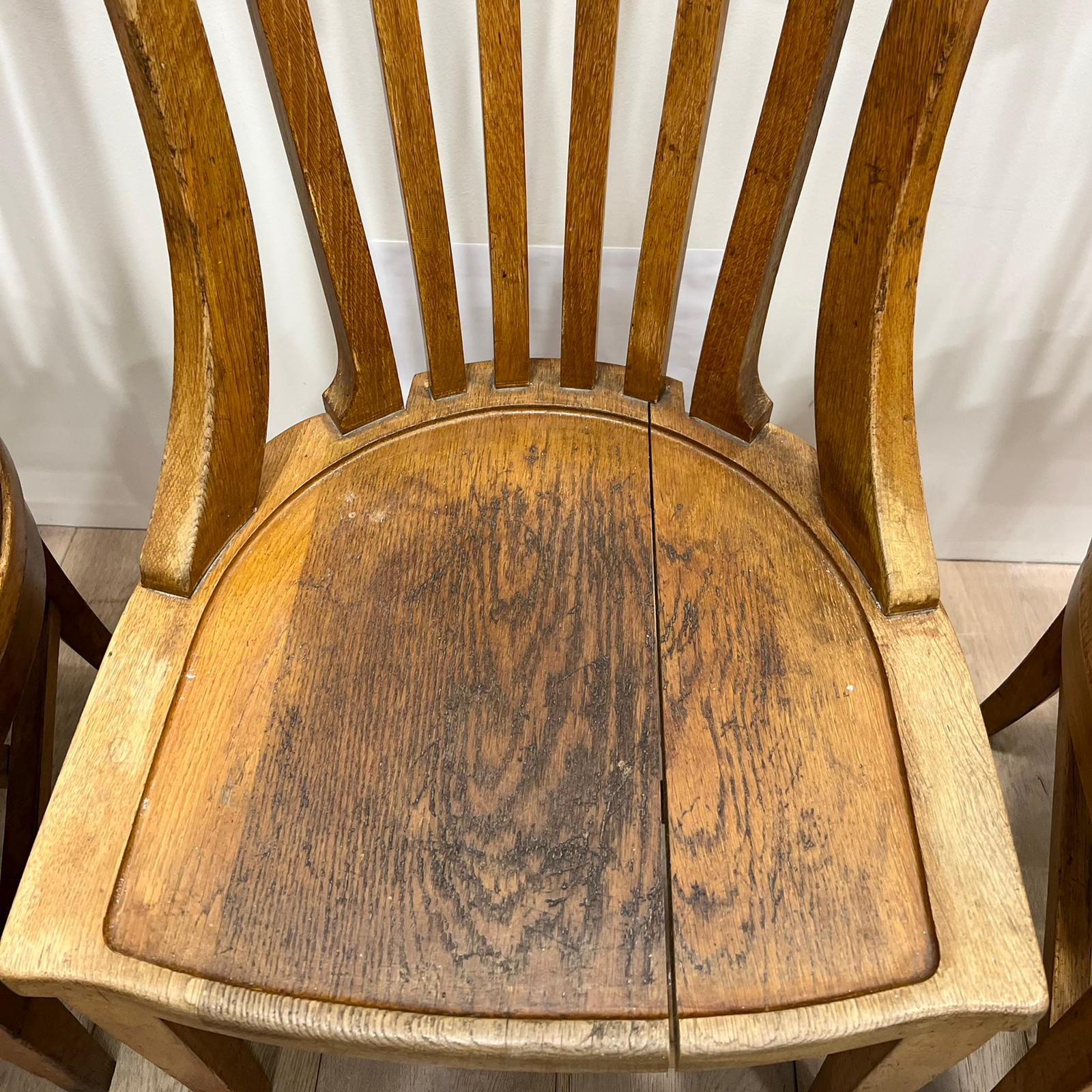 3 administration chairs in solid oak