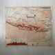 Vintage school map 1950 double-sided "The Alps / The Pyrenees"