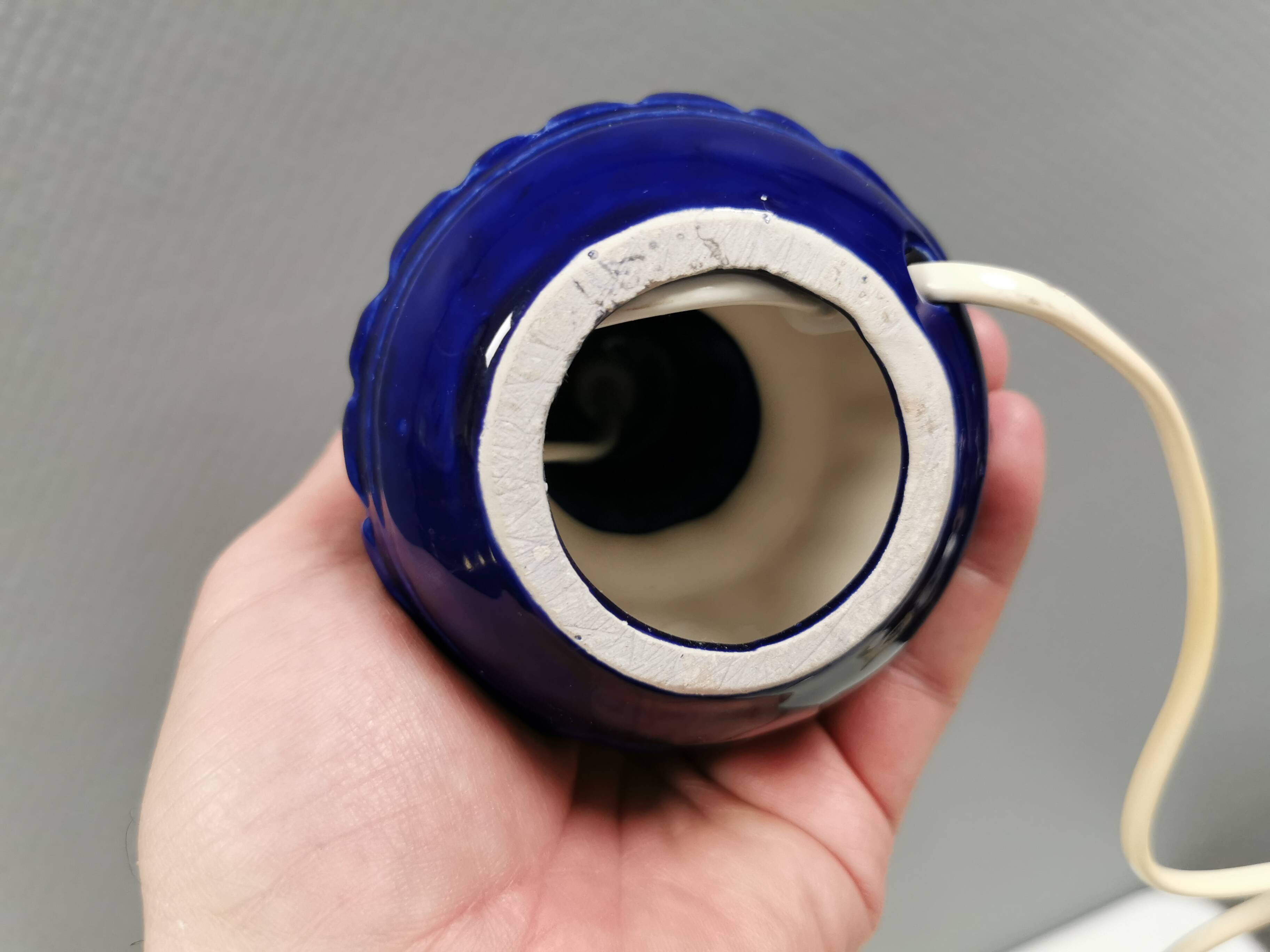 Small ceramic table lamp, Denmark 1970-80s.