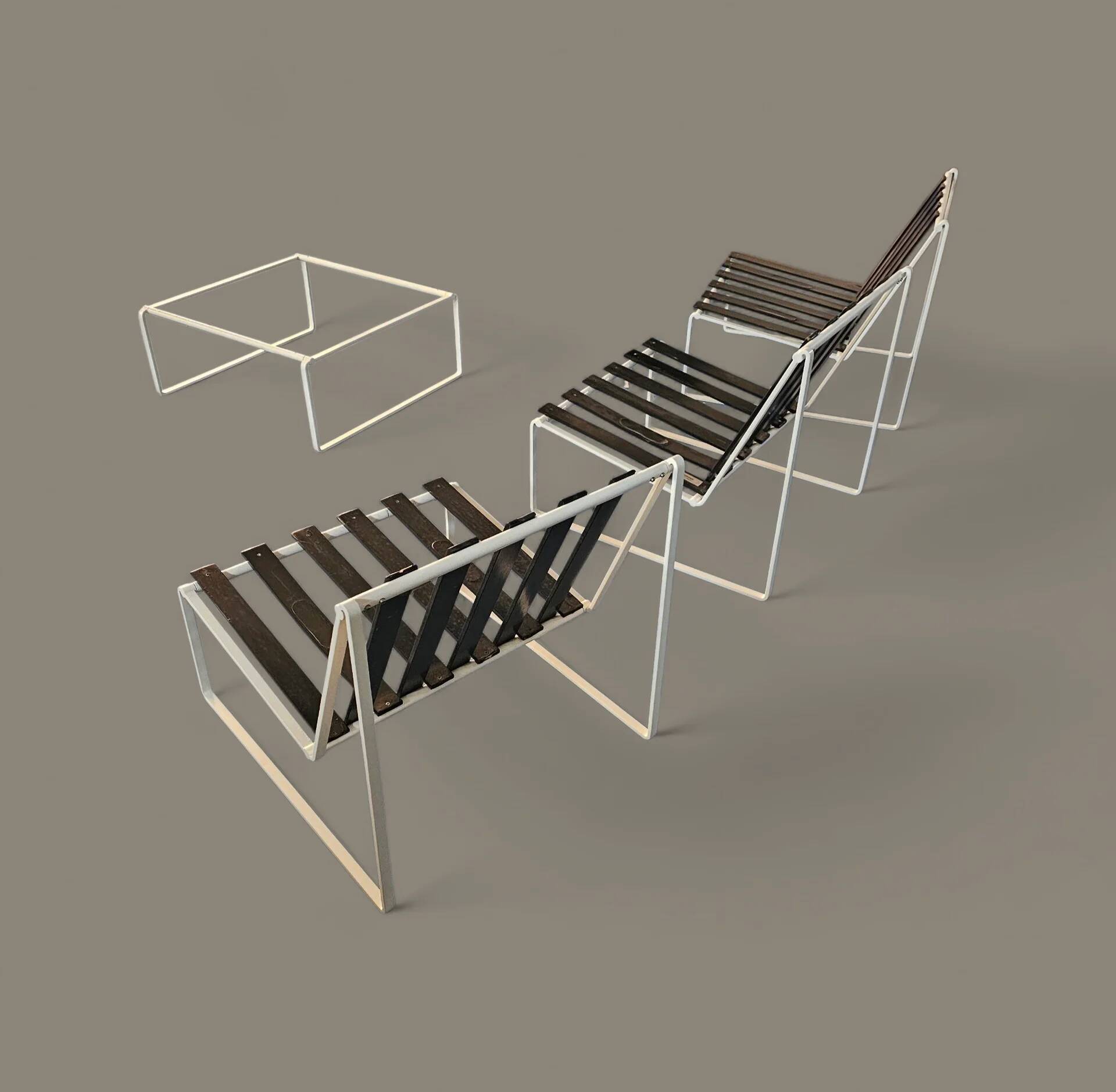 Chaises longues Kho Liang Ie 024 / table basse / Artifort 1962