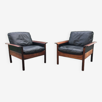 set of 2 Scandinavian armchairs Hans Olsen for Vatne Mobler 60s