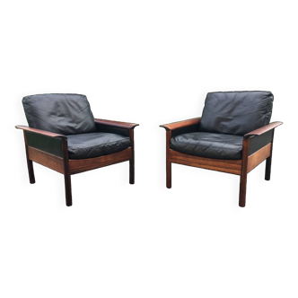 set of 2 Scandinavian armchairs Hans Olsen for Vatne Mobler 60s