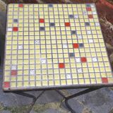 Iron and mosaic stool