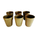 Set de  6 verres en grès vintage Digoin