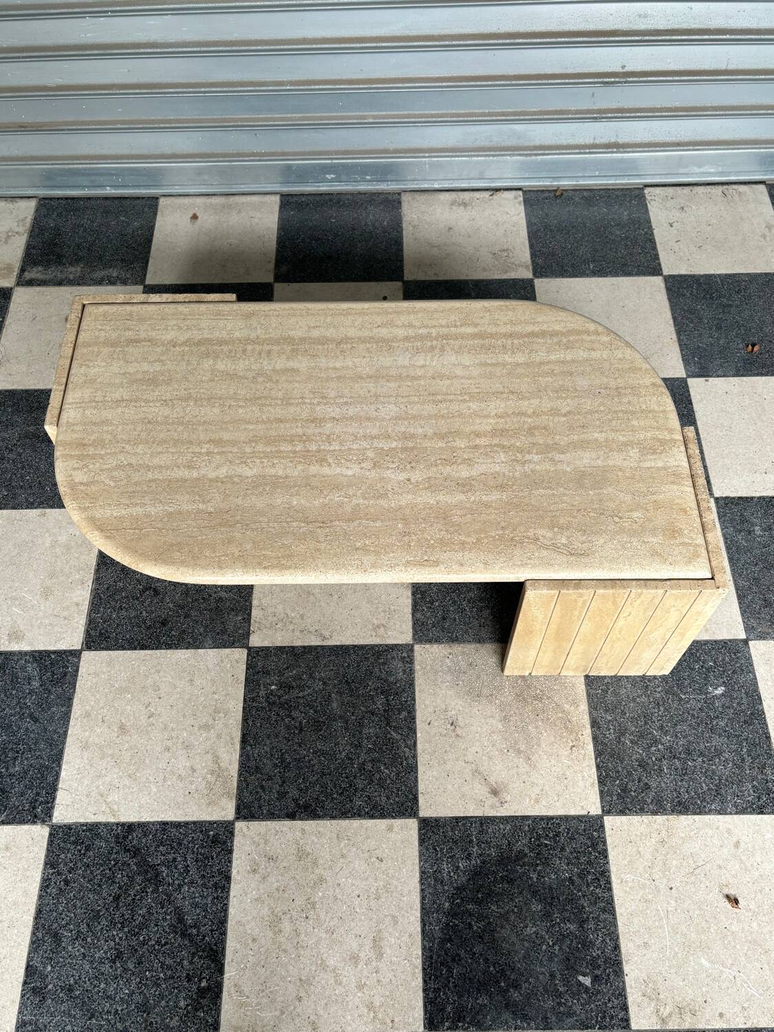 Vintage travertine coffee table
