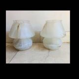 Pair mushroom lamps
