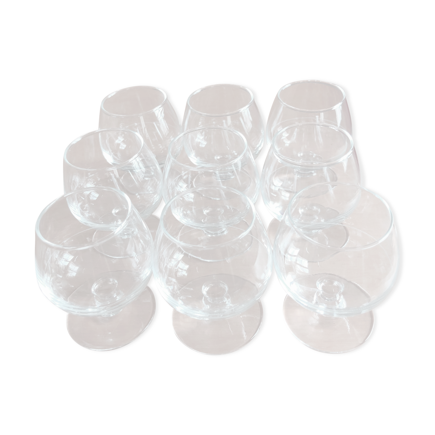 Crystal cognac glasses