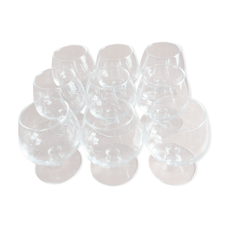 Crystal cognac glasses