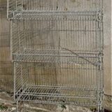 Rolling vintage store metal shelf