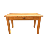 Old farmhouse coffee table in solid wood, 1 drawer