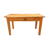 Old farmhouse coffee table in solid wood, 1 drawer