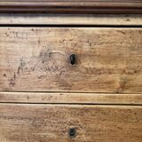 Matt varnished wooden chest of drawers