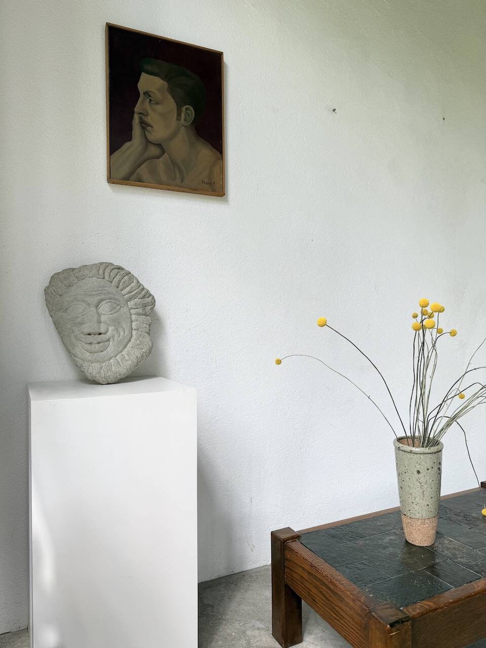 Stone sculpture 1950 face