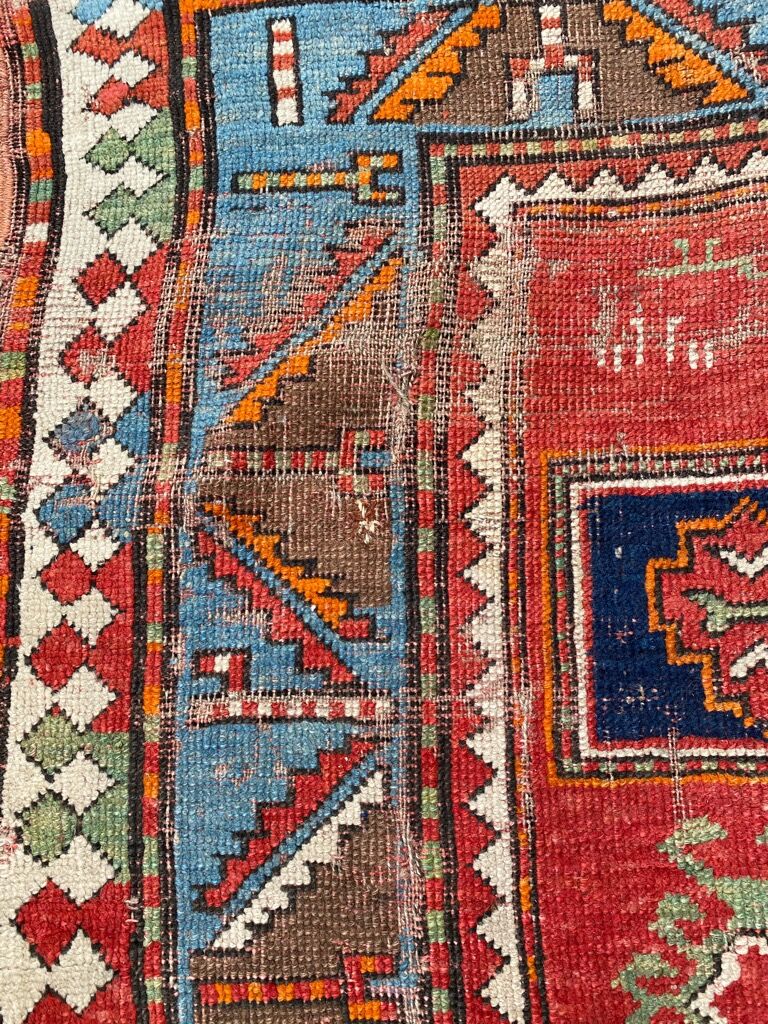 Kazak ancient Caucasian carpet 152x195 cm