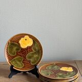 6 Sarreguemines dessert plates 1970