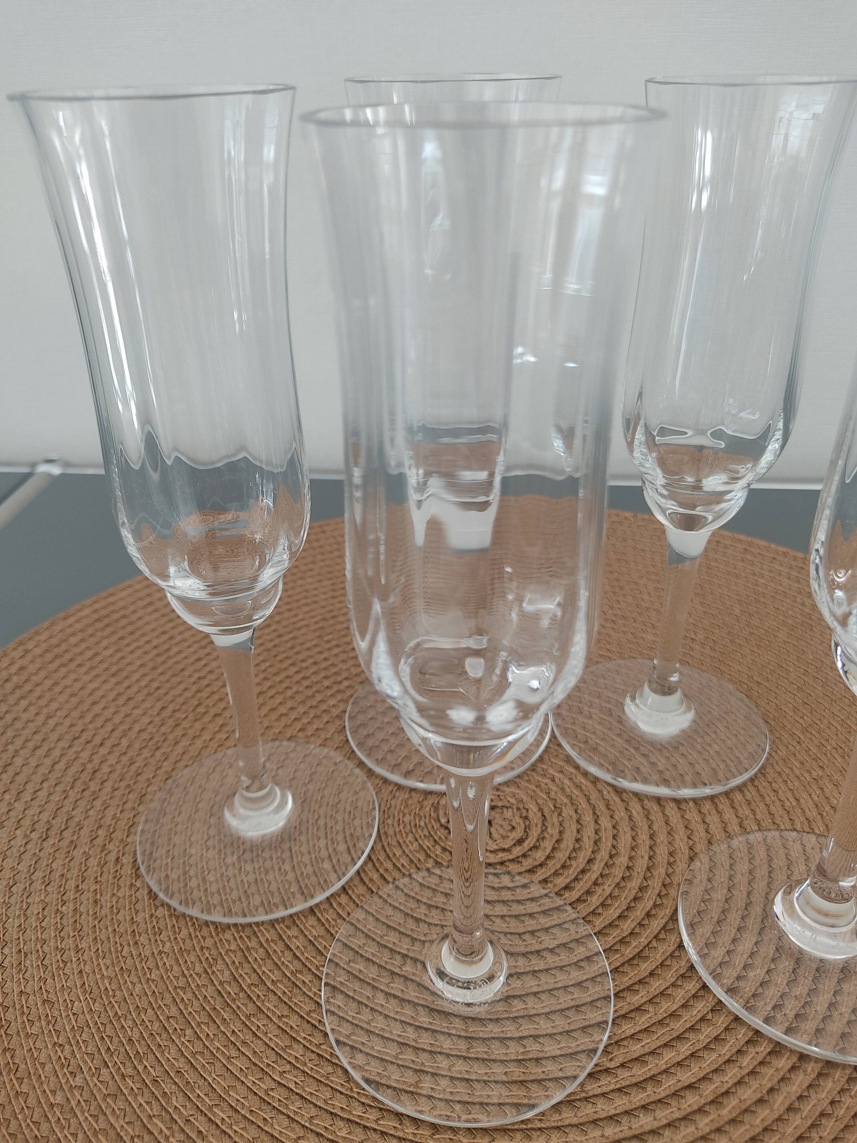 5 baccarat crystal flutes, capri model