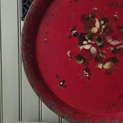 Very large Napoleon III tray in painted tin