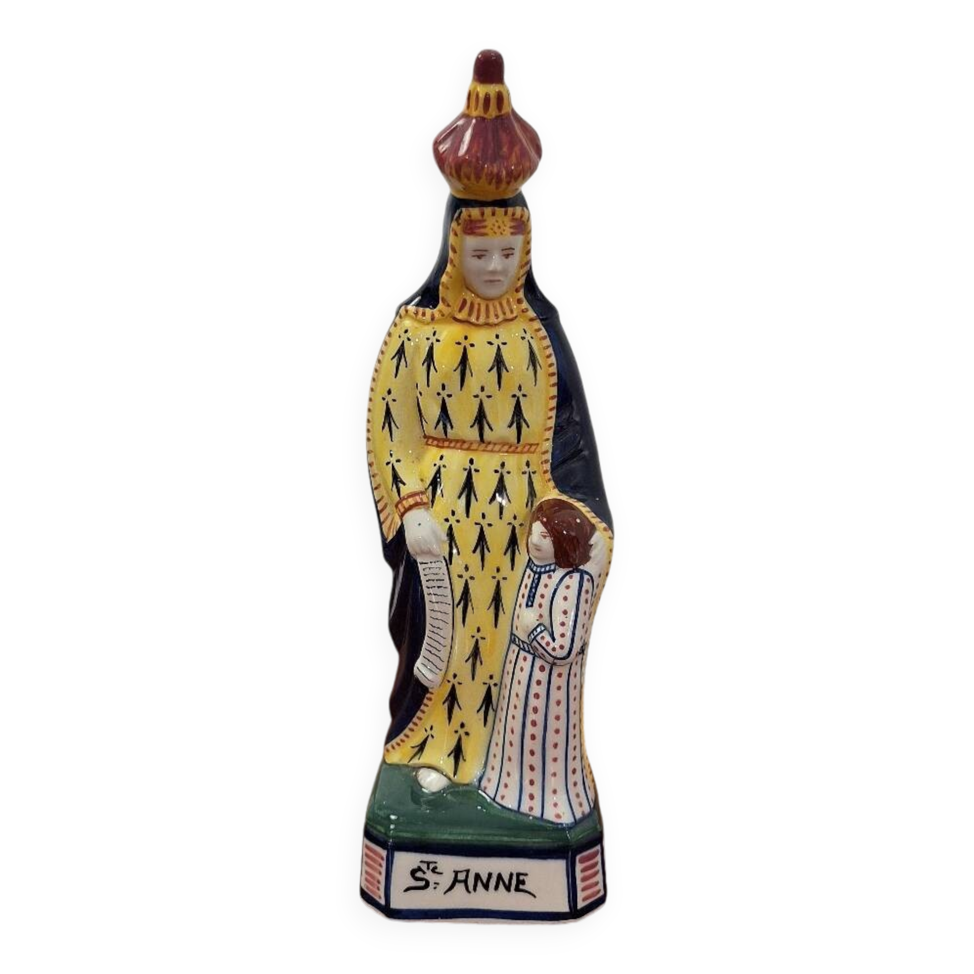 Statuette of Saint Anne of Brittany Henriot Quimper