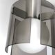 Veca, Italian vintage glass and chrome chandelier