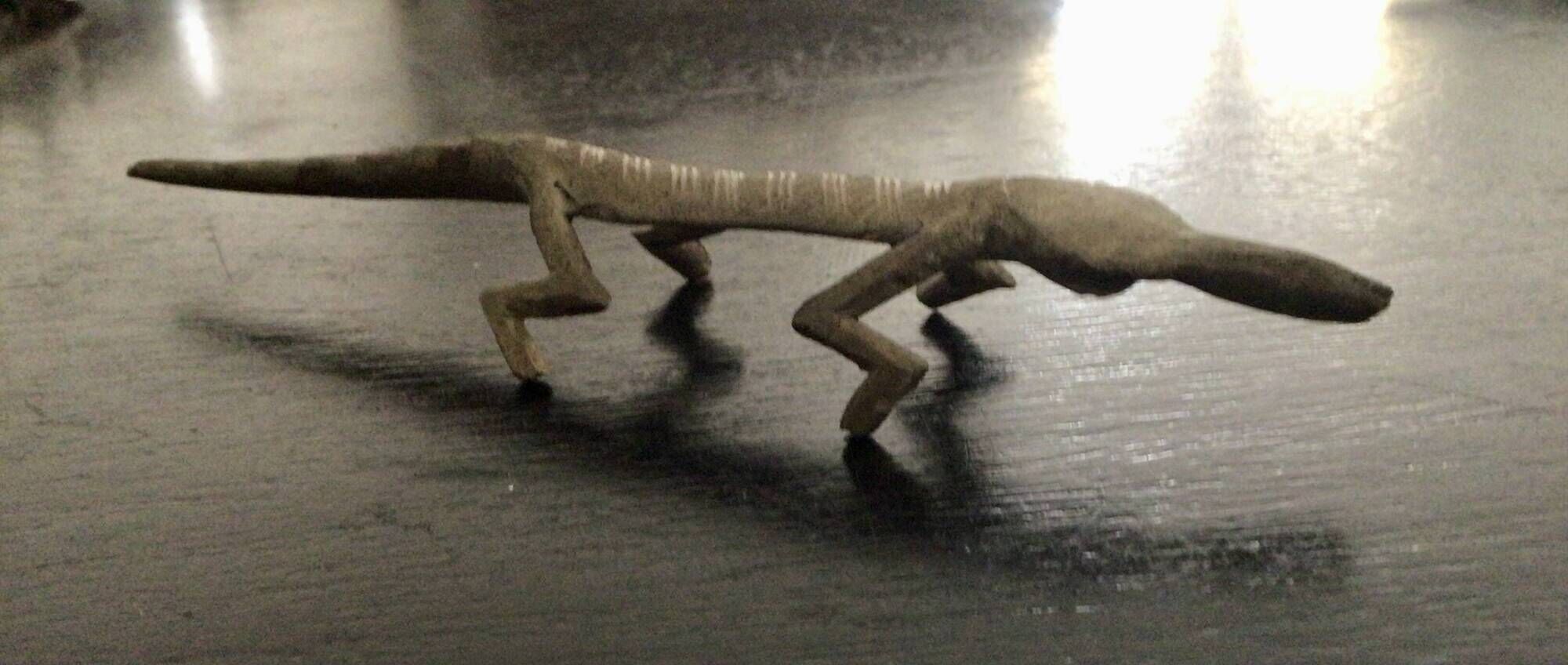 6 porte-couteau crocodile en laiton