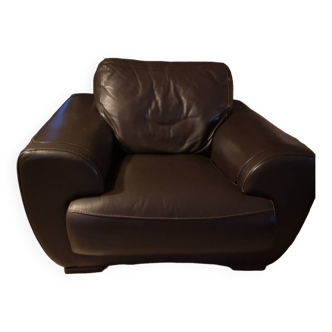XL leather armchair leather center