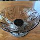 Art Deco bowl in moulded glass and chrome metal