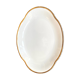 Oval dish in white and golden Limoges porcelain