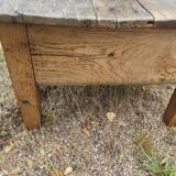 Rustic solid oak coffee table farmhouse initials J C