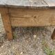 Rustic solid oak coffee table farmhouse initials J C