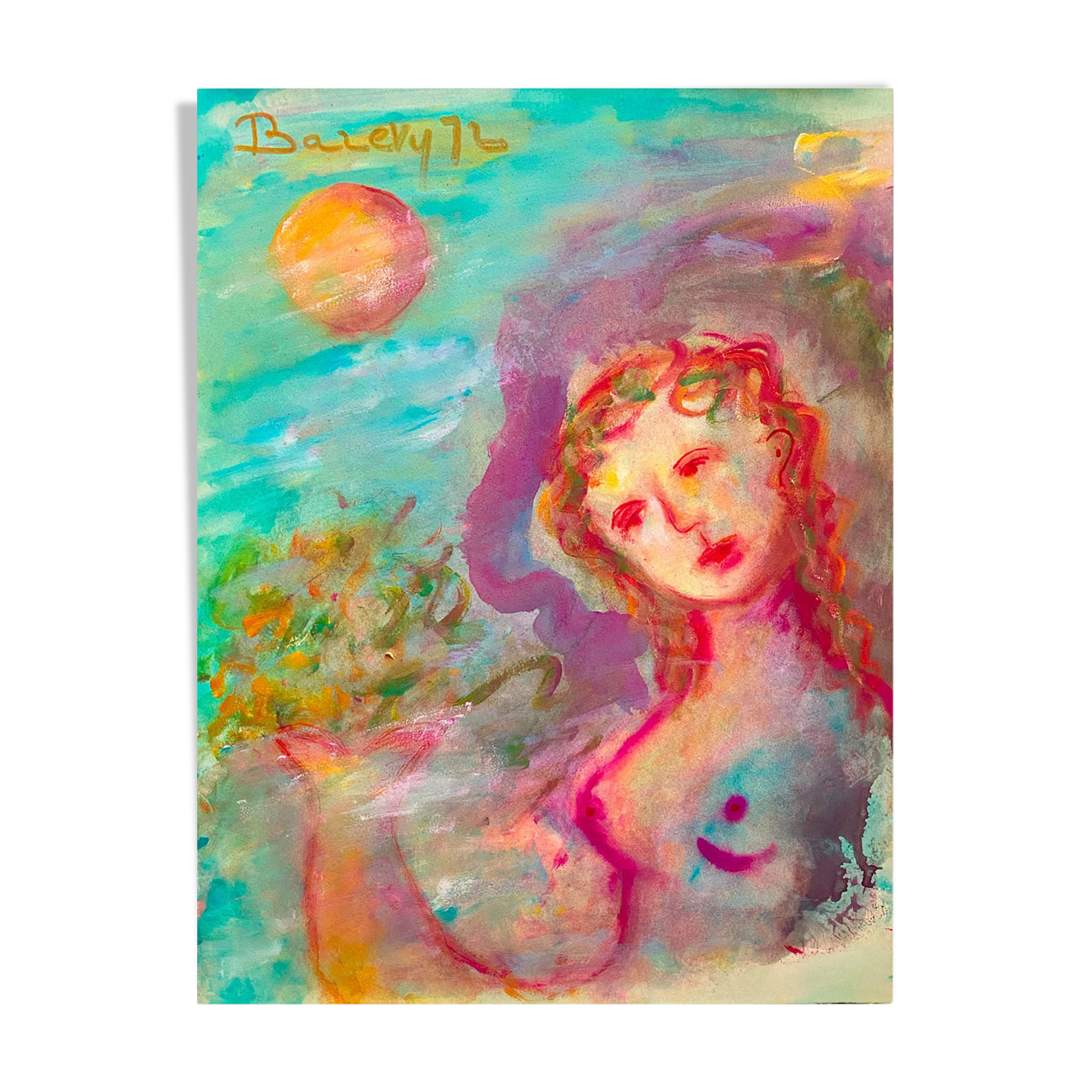 "The Little Mermaid" gouache by Henriette Barety