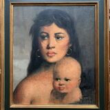 A. van BELLEGHEM (1922 - 1996) "Mother and child".