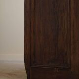 Tall antique oak wardrobe, made by a French cabinetmaker, late 19th century.