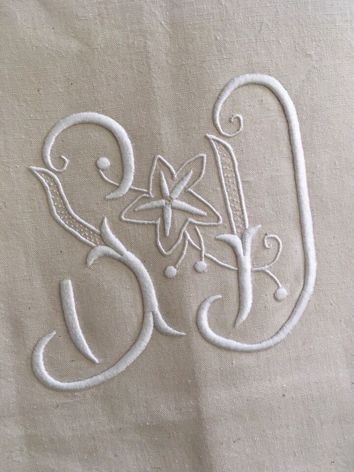Monogrammed métis cotton sheet S D