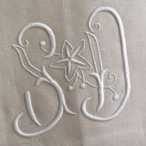 Monogrammed métis cotton sheet S D